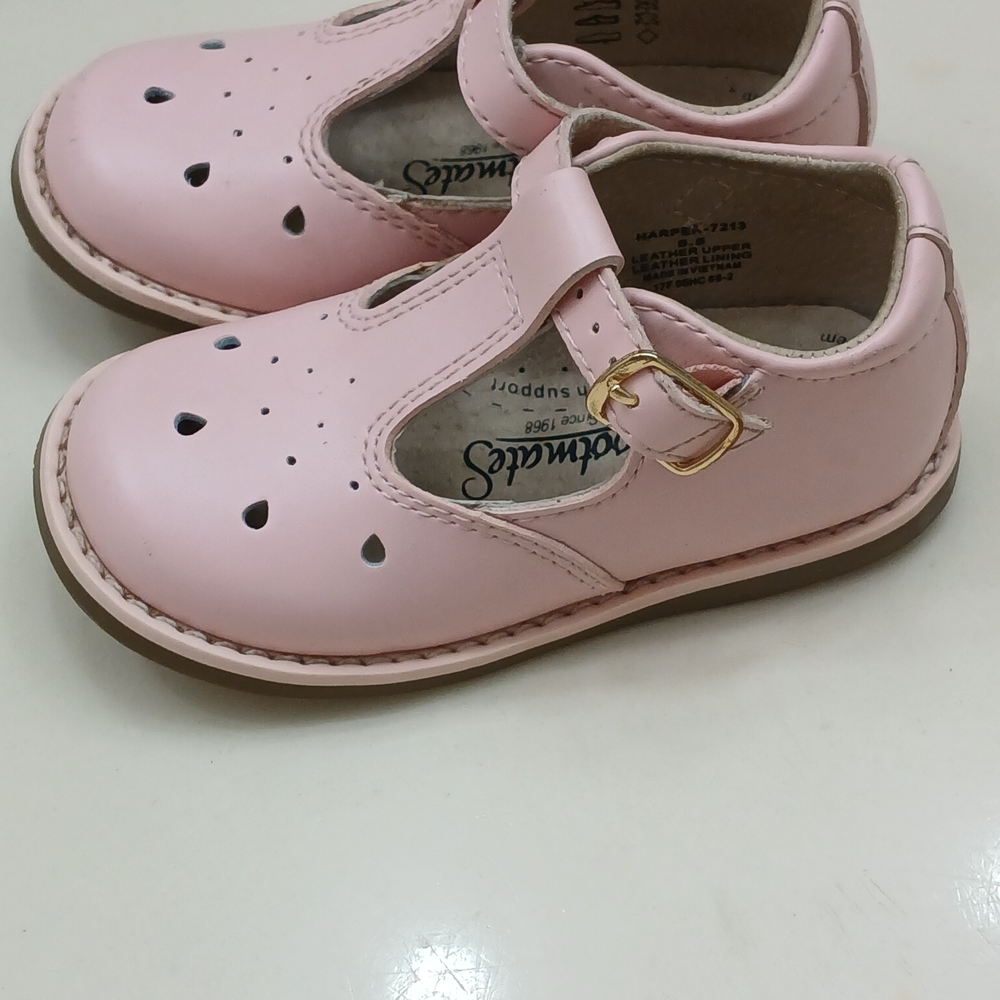 FootMates Pink T-Strap Dress Shoes - Picture 3 of 4